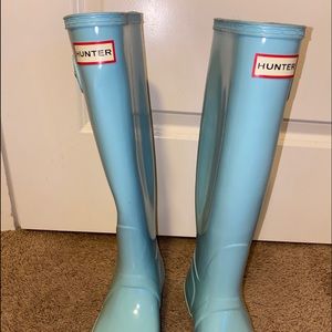 Mint tall hunter boots